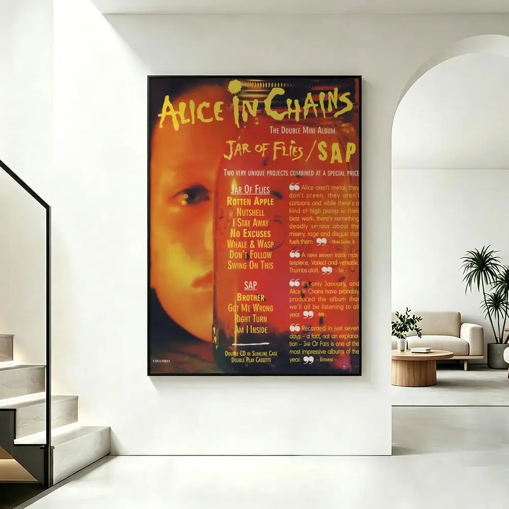 Alice in Chains Poster – HD Art Wall Print | Home & Bar Decor Music Band Poster Axl