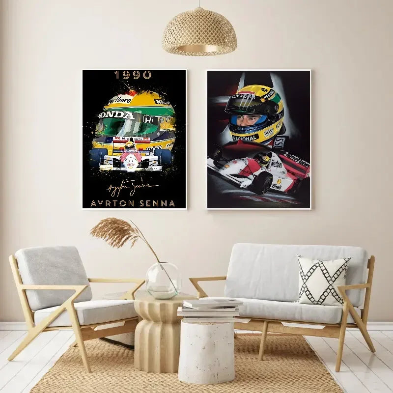 Senna F1 Helmet World Champion Poster – Wall Art Sticker Wall Art Poster Axl