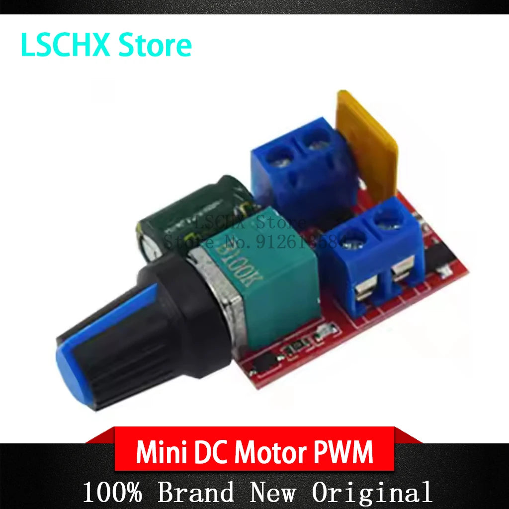Mini PWM DC Motor Speed Controller 3V–35V 90W 5A LED Dimmer PWM Speed Controller Axl Default Title