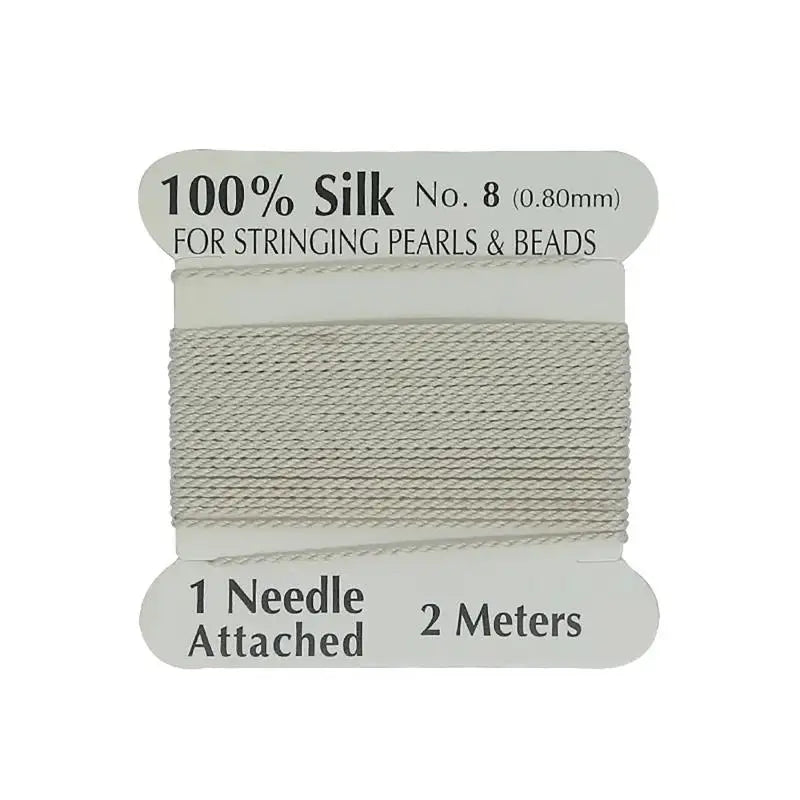 0.8mm Natural Silk Cord 2M – Multicolor DIY Jewelry Making Jewelry Making Cord Axl Beige