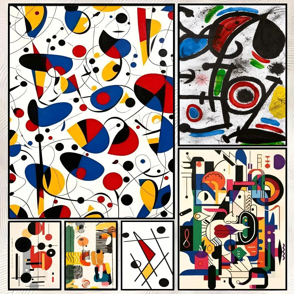 Joan Miró Vintage Wall Art Poster – Self-Stick Waterproof Wall Art Poster Axl