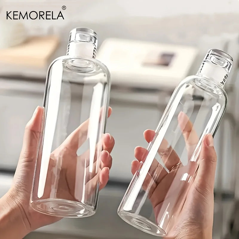 KEMORELA Clear Glass Water Bottle 300/500/750ml Leak-Resistant Glass Water Bottle Axl