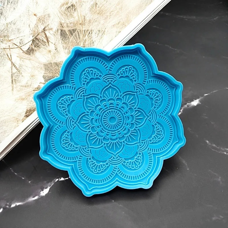 Mandala Silicone Coaster Mold – Epoxy Resin DIY Craft Mould Resin Casting Mold Axl