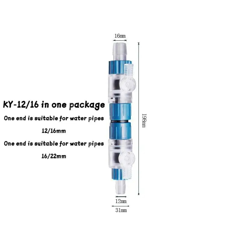 Aquarium Filter Quick Release Valve Connector 12/16/20mm Aquarium Filter Accessory Axl 08