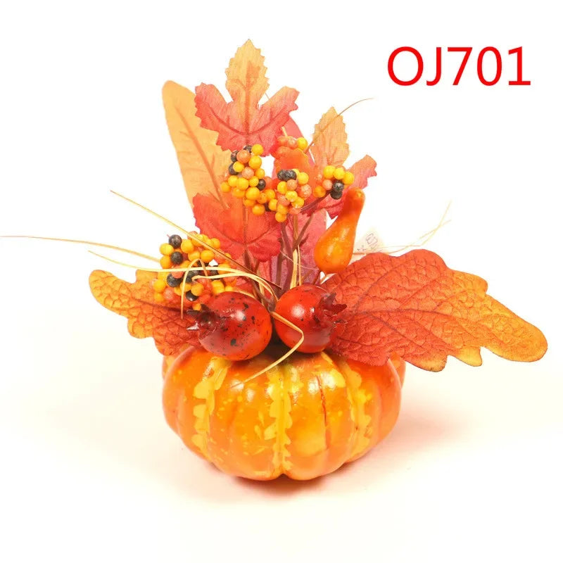 Simulation Pumpkin Maple Leaf Table Ornament – Autumn Decor Seasonal Table Ornament Axl QJ701