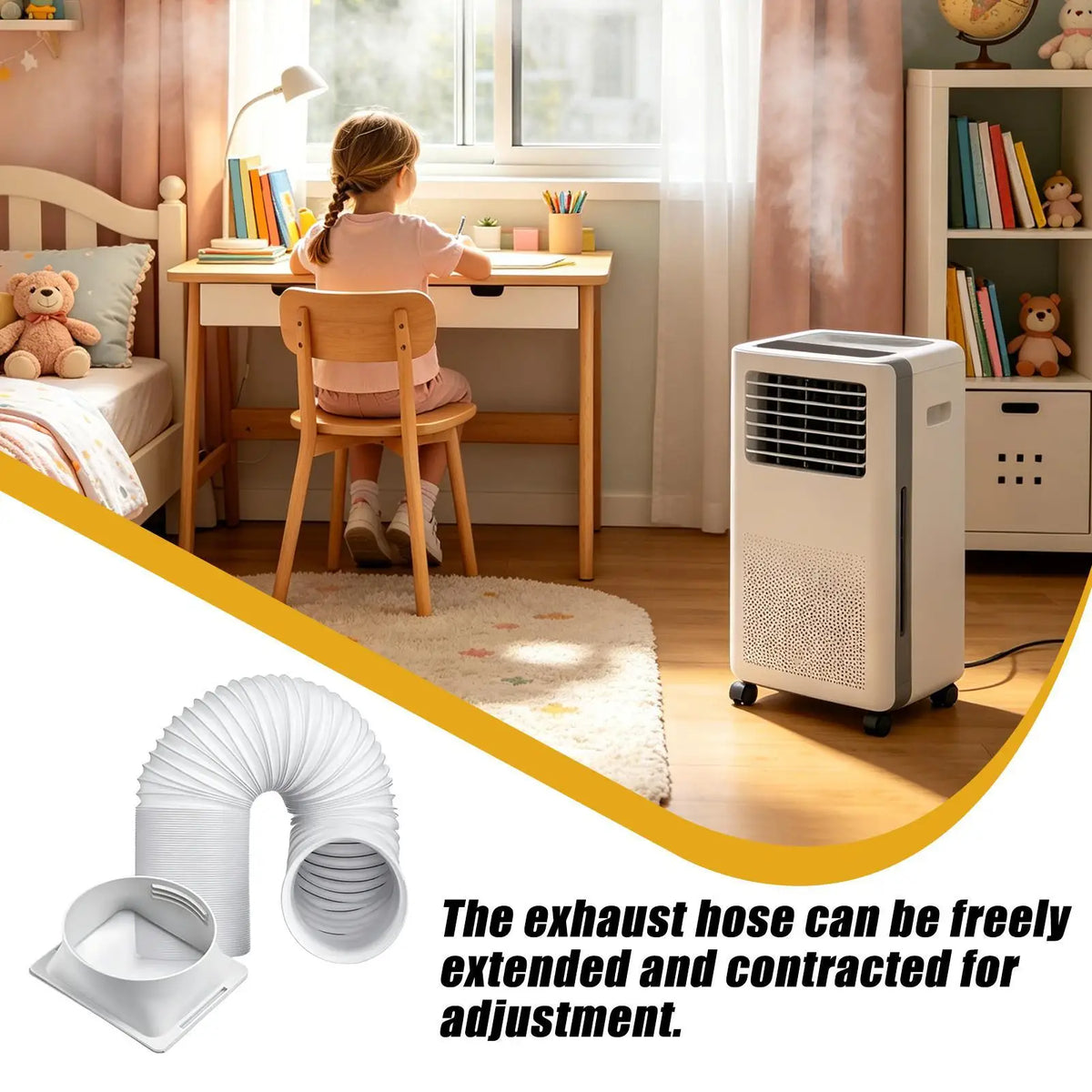 Flexible Telescopic AC Exhaust Hose for Portable Air Conditioners AC Exhaust Hose Axl