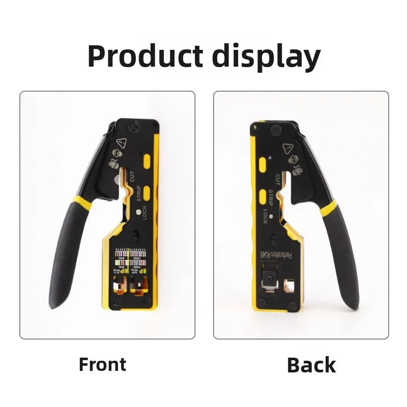 RJ45 Crimping Tool Kit – Cat5 Cat5e Cat6 Pass-Through Crimper Ethernet Crimping Tool Axl