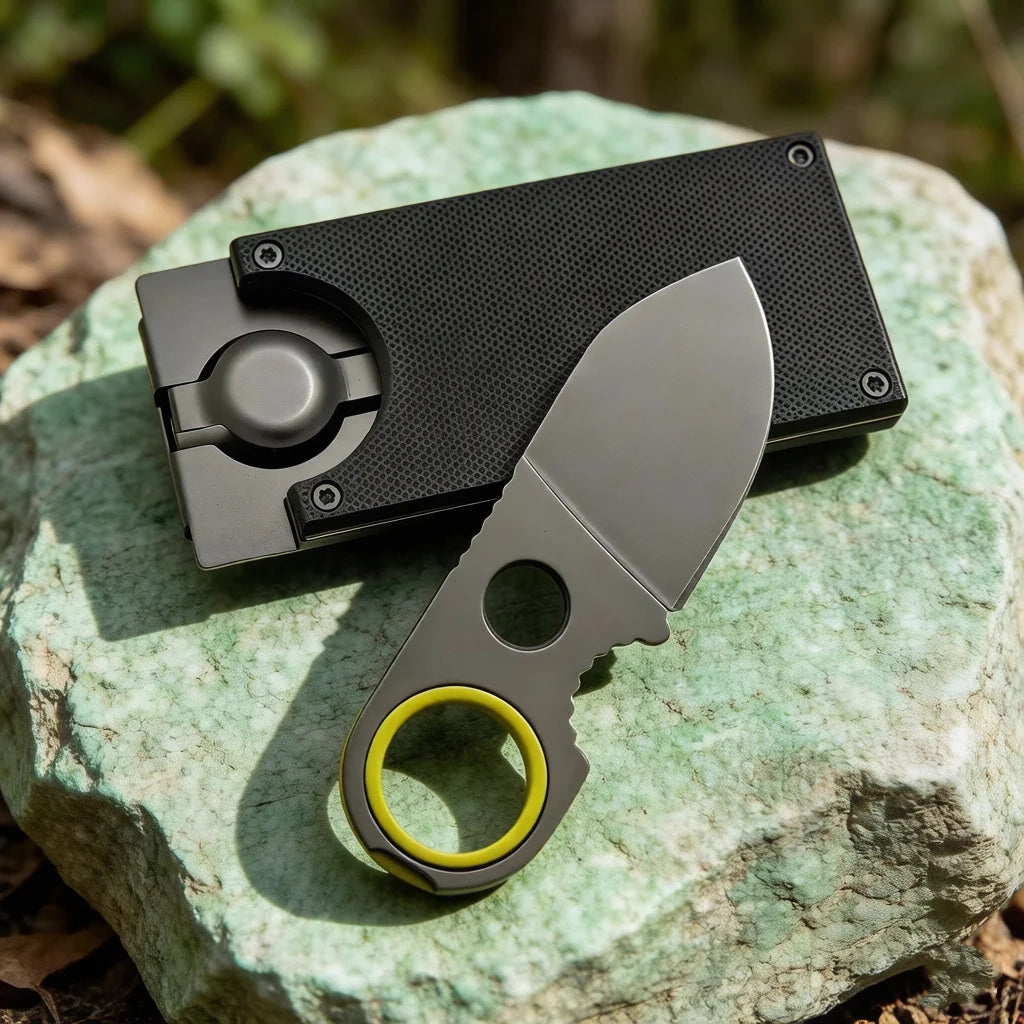 Mini EDC Keychain Knife – Stainless Steel Portable Fruit Blade EDC Keychain Knife Axl