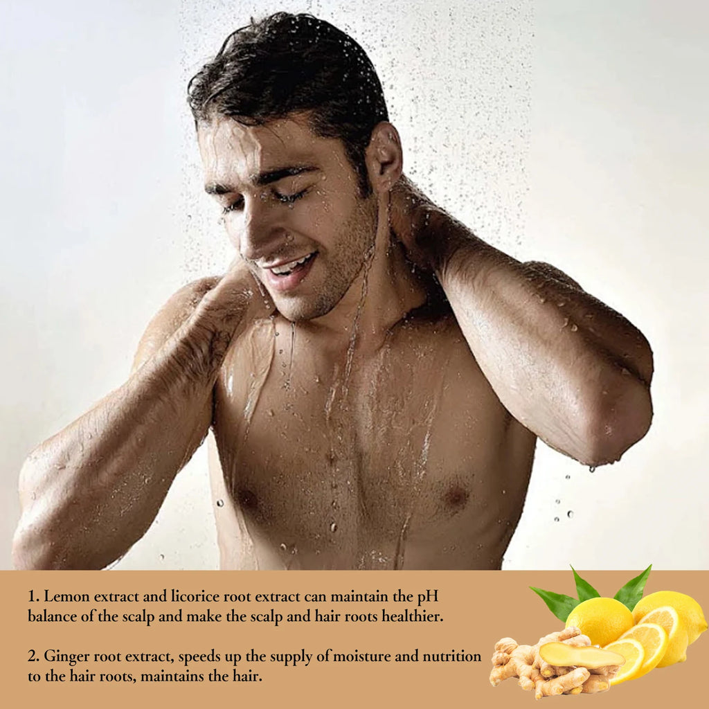 Men's Ginger & Licorice Scalp Care Volumizing Shampoo 100ml Scalp Care Shampoo Axl