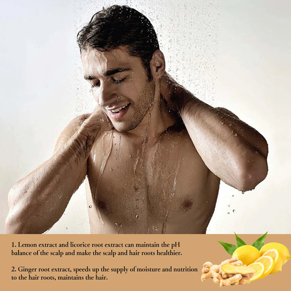 Men's Ginger & Licorice Scalp Care Volumizing Shampoo 100ml Scalp Care Shampoo Axl