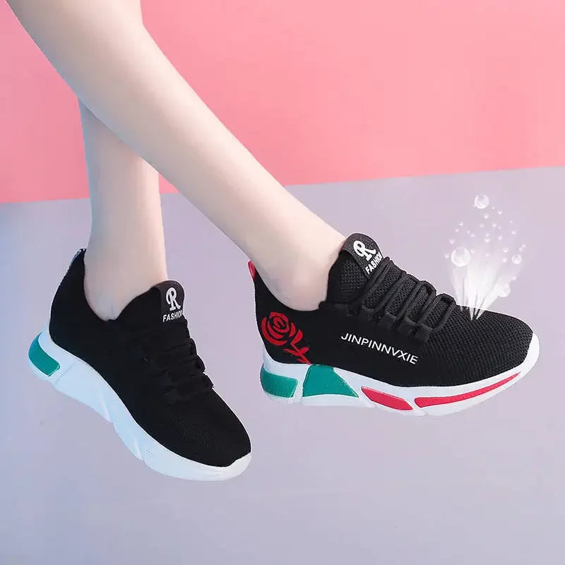 Women's Floral Breathable Mesh Tennis Sneakers – Lightweight Women's Tennis Sneakers Axl