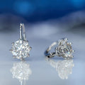 Huitan 6-Claw Cubic Zirconia Drop Earrings | Silver Women's Gift Drop Earrings Axl E3296