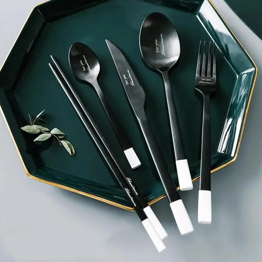 Stainless Steel Cutlery Set – Knife, Fork & Spoon Flatware Flatware Cutlery Set Axl