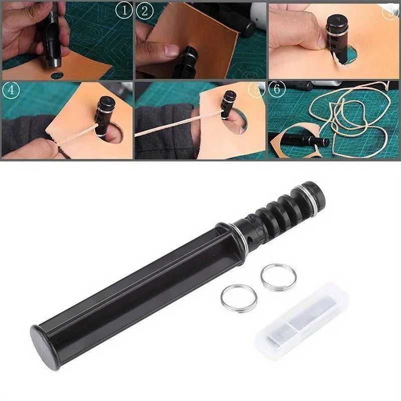 Leather Lace Maker Strip Cutter DIY Craft Tool – 3 Blades Leather Craft Cutter Axl