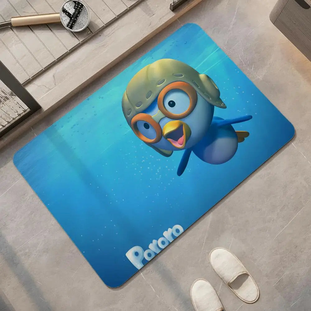 Pororo Penguin Diatomite Bath Mat – Quick Dry & Non-Slip Diatomite Bath Mat Axl