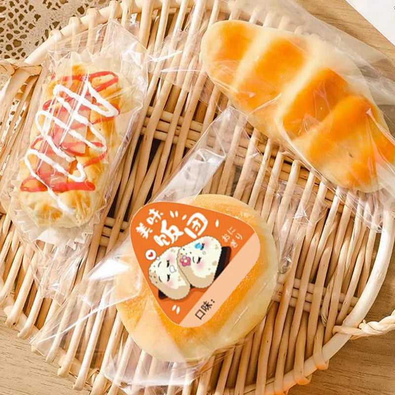 80 Pcs Onigiri Rice Ball Packing Bag Stickers | Bento Decor Bento Packing Stickers Axl