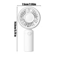 3-Speed USB Rechargeable Quiet Handheld Fan – Portable Mini Handheld Portable Fan Axl White