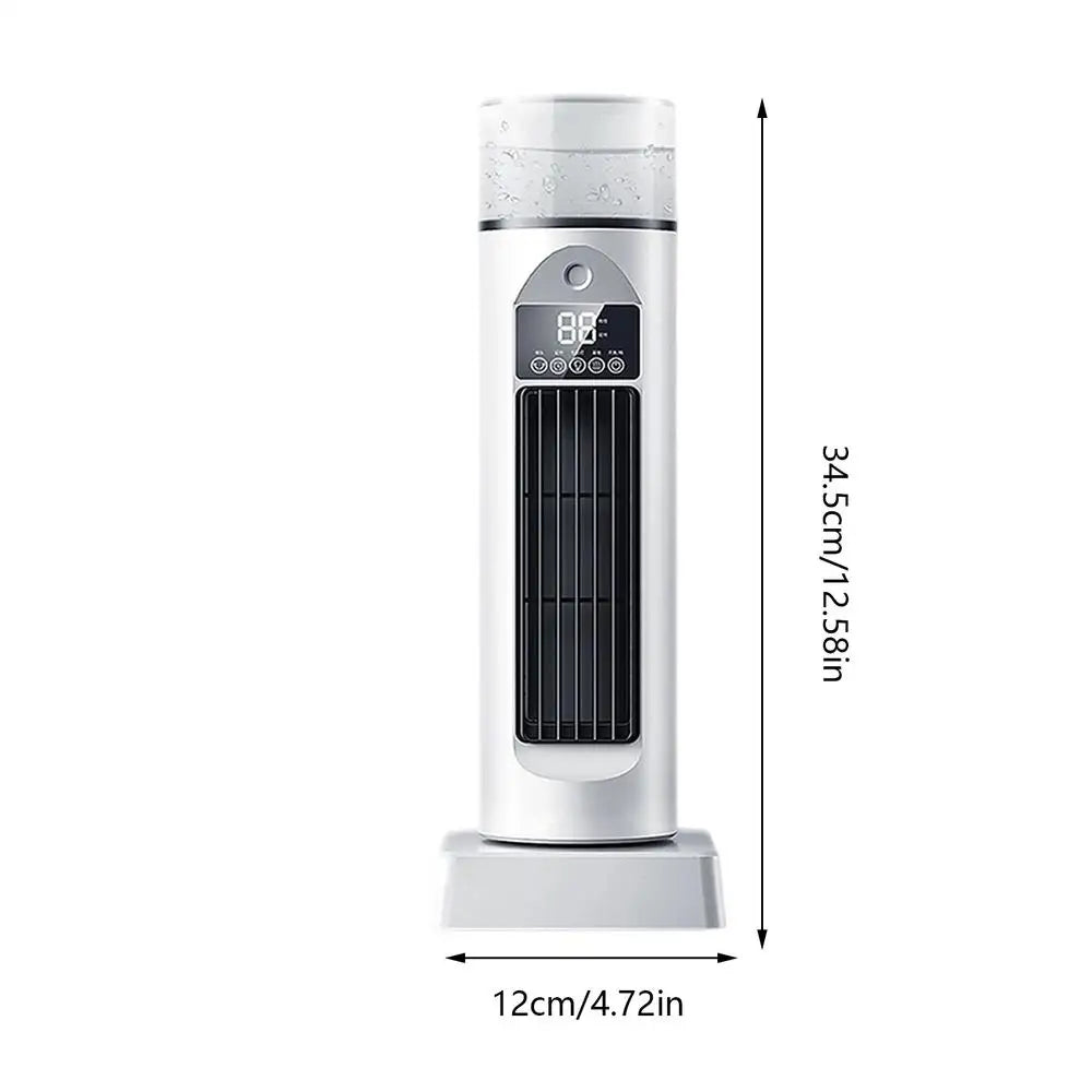 6-Speed Bladeless Tower Fan with Water Tank | 110° Oscillating Oscillating Tower Fan Axl White