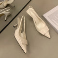 Women's High Heel Pointed Toe Slingback Sandals | Party Heels High Heel Sandals Axl White 40