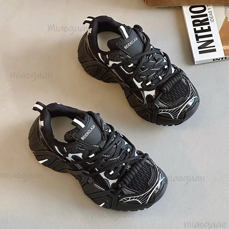 Women's Chunky Platform Sneakers – Breathable Mesh Casual Shoes Chunky Platform Sneakers Axl