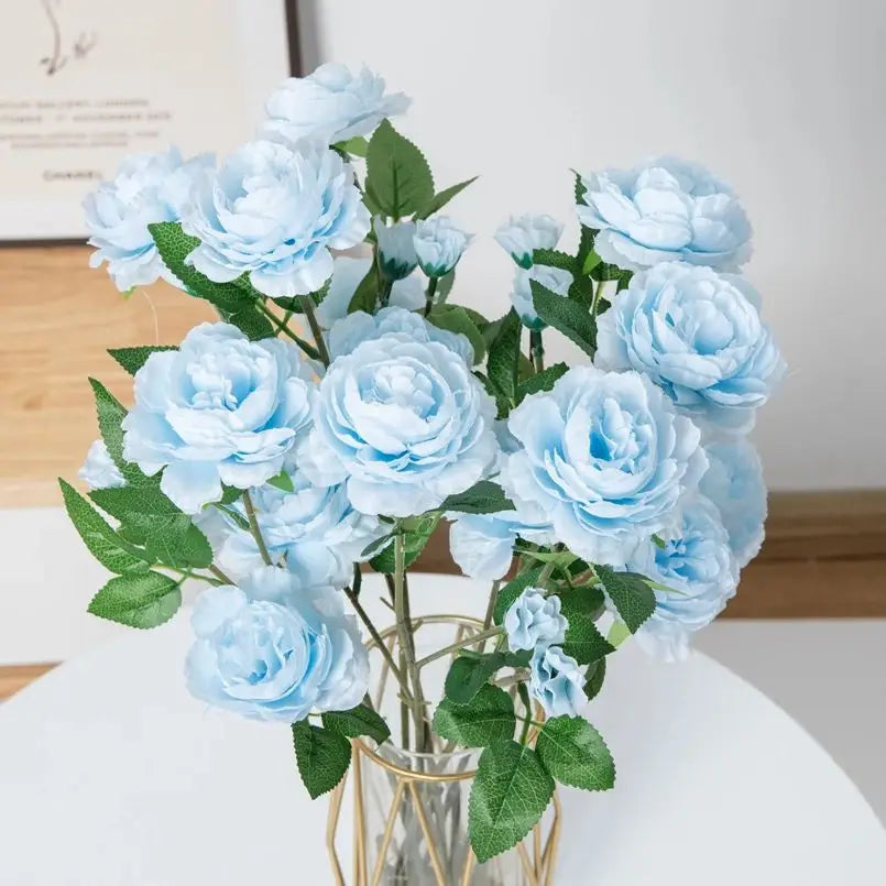 Long Stem Silk Artificial Rose Bouquet – 5 or 10 Pcs Artificial Flower Bouquet Axl