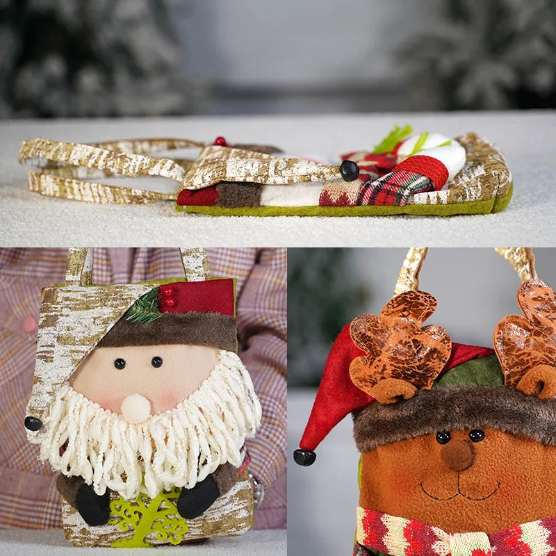 Christmas Candy Bags – Santa & Snowman Gift Holders | Xmas Décor Christmas Gift Bag Axl