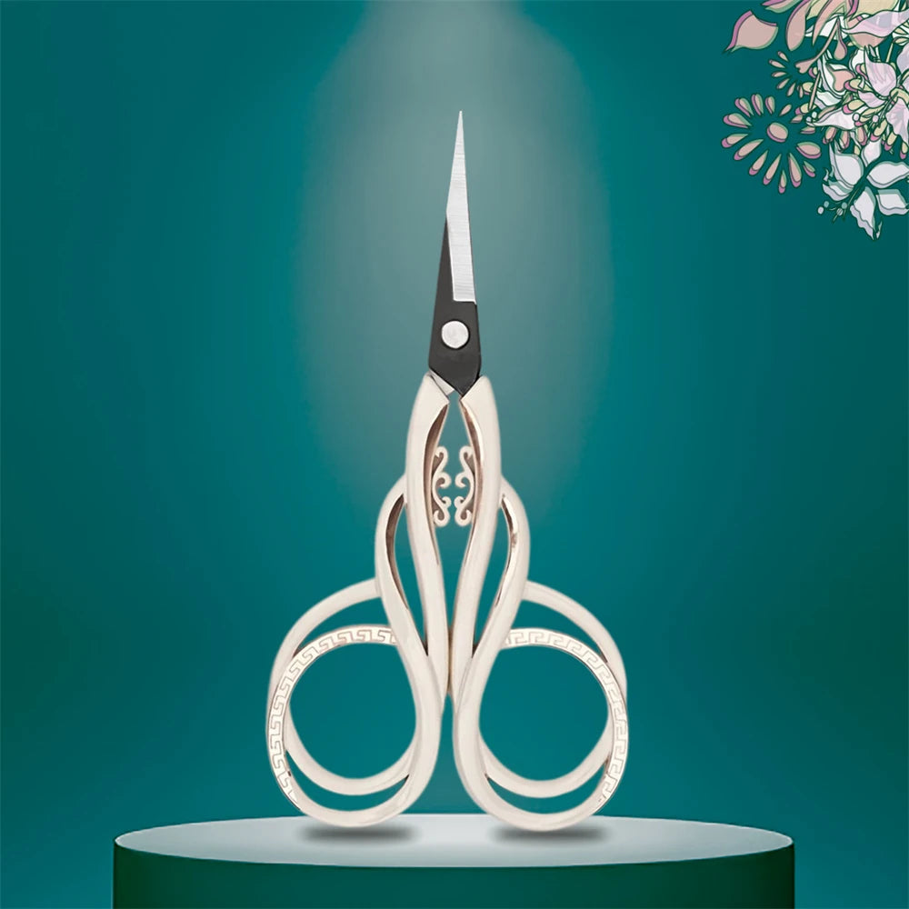 Vintage Stainless Steel Sewing Scissors – Embroidery & Fabric Sewing Scissors Axl Scissors-White