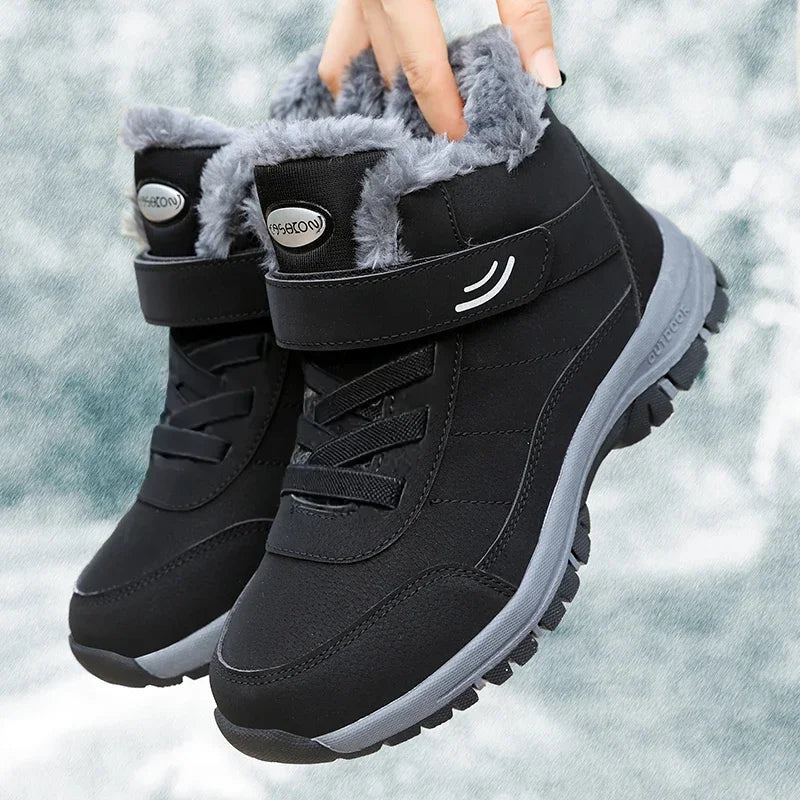AZGB Unisex Waterproof Winter Snow Boots – Plush Warm Hiking Winter Snow Boots Axl