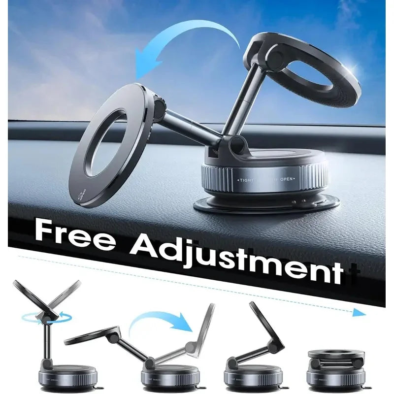 Magnetic Vacuum Car Phone Holder – Anti-Shake Dashboard Mount Car Phone Holder Axl