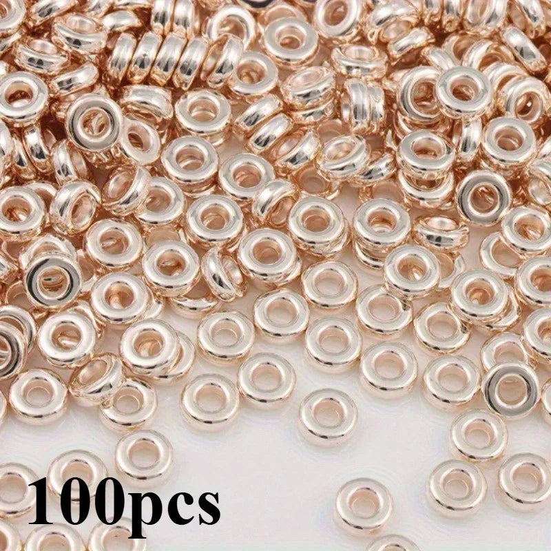Flat Round Plastic Beads – DIY Bracelets, Necklaces & Earrings Jewelry Making Beads Axl Rose Golden