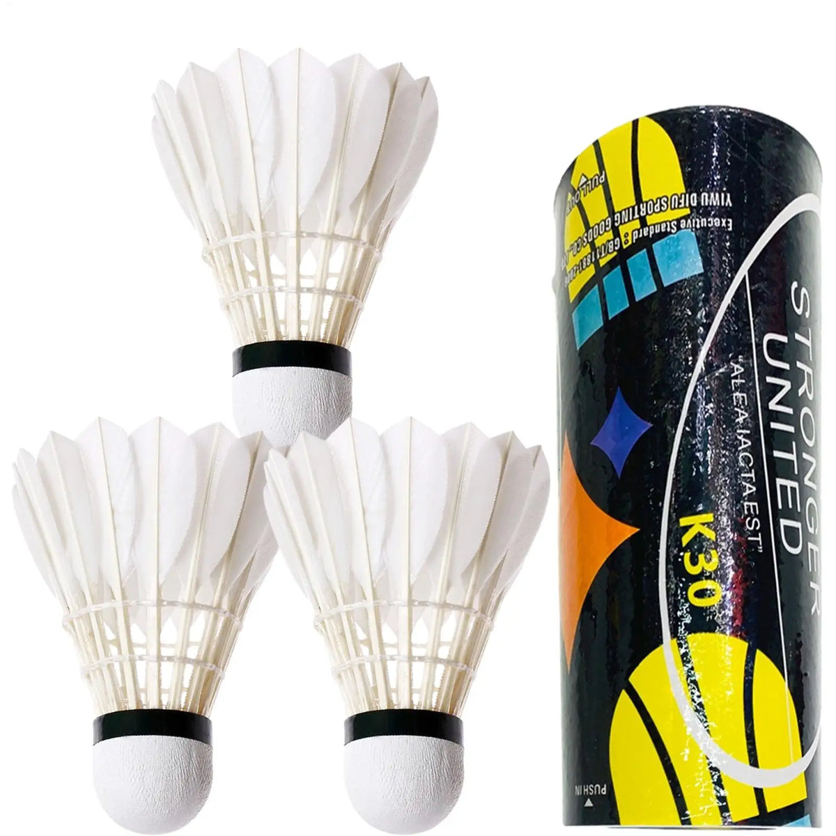 3-Pack Duck Feather Badminton Shuttlecocks – Training Birdies Badminton Shuttlecock Axl