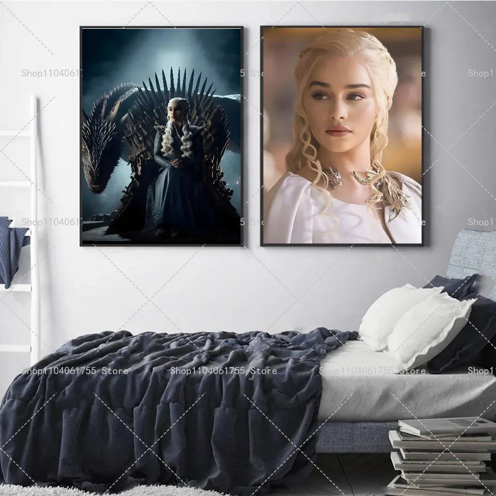 Dragon Mother Fantasy Wall Poster – Self-Adhesive Waterproof Art Wall Art Poster Axl
