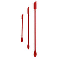3-Piece Silicone Mini Scraper Set – Double-End Spatula & Spoon Silicone Spatula Set Axl Red26