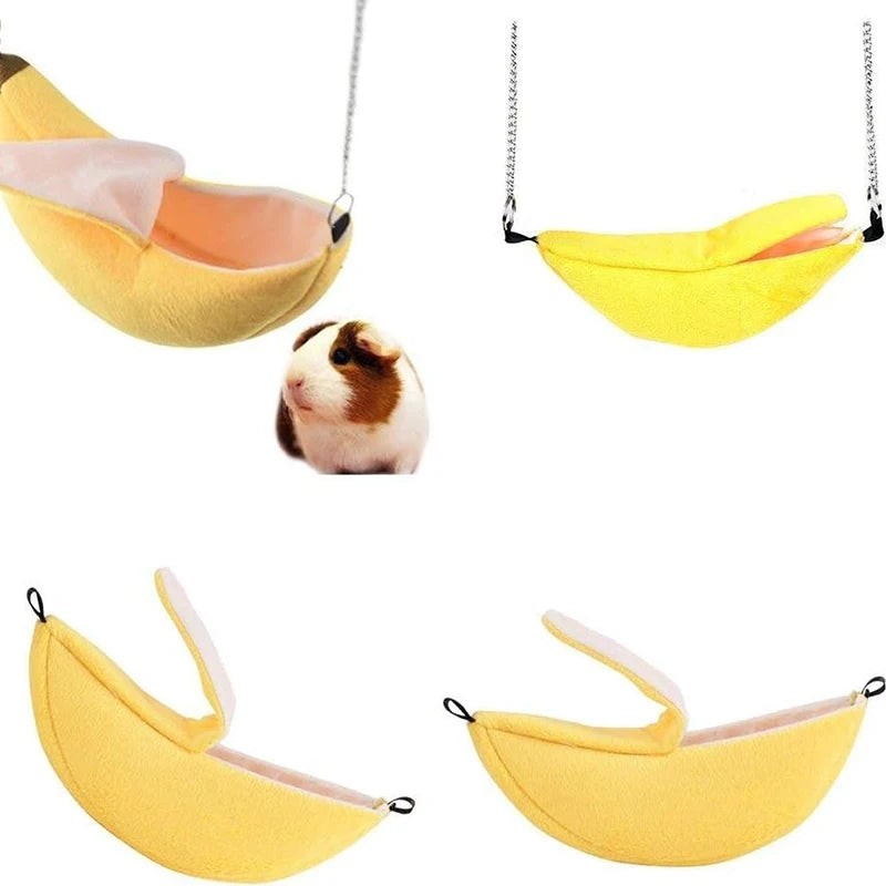 Banana Hammock Bed for Hamster, Sugar Glider & Small Pets Small Pet Hammock Bed Axl