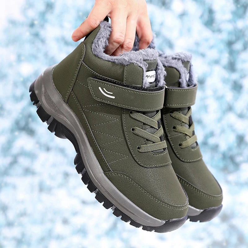 Women's Waterproof Snow Boots – Warm Plush Anti-Slip Winter Women's Snow Boots Axl green 41