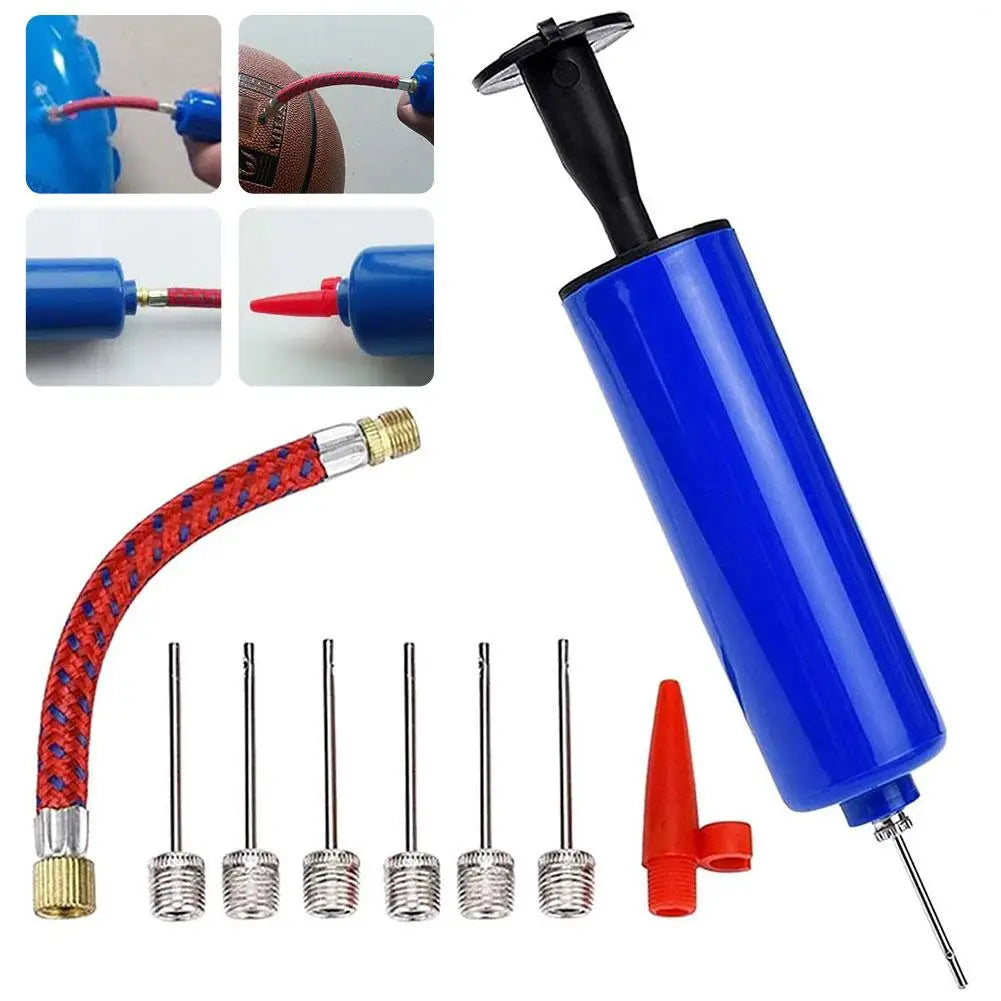 Mini Hand Ball Pump Kit – 7 Needles for Soccer & Basketball Ball Pump Inflator Axl