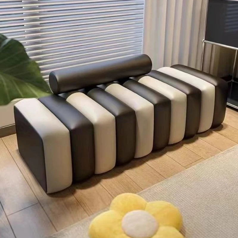 Modern Cushioned Ottoman Stool – Living Room & Entryway Bench Ottoman Stool Axl