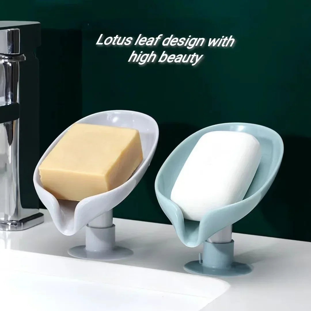 Lotus Leaf Soap Dish – Suction Bathroom & Kitchen Soap Holder Soap Dish Axl