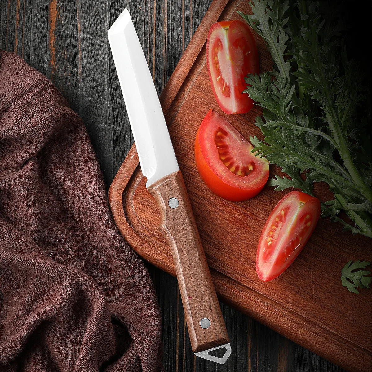 Stainless Steel Meat Cleaver with Sheath & Wood Handle Meat Cleaver Axl
