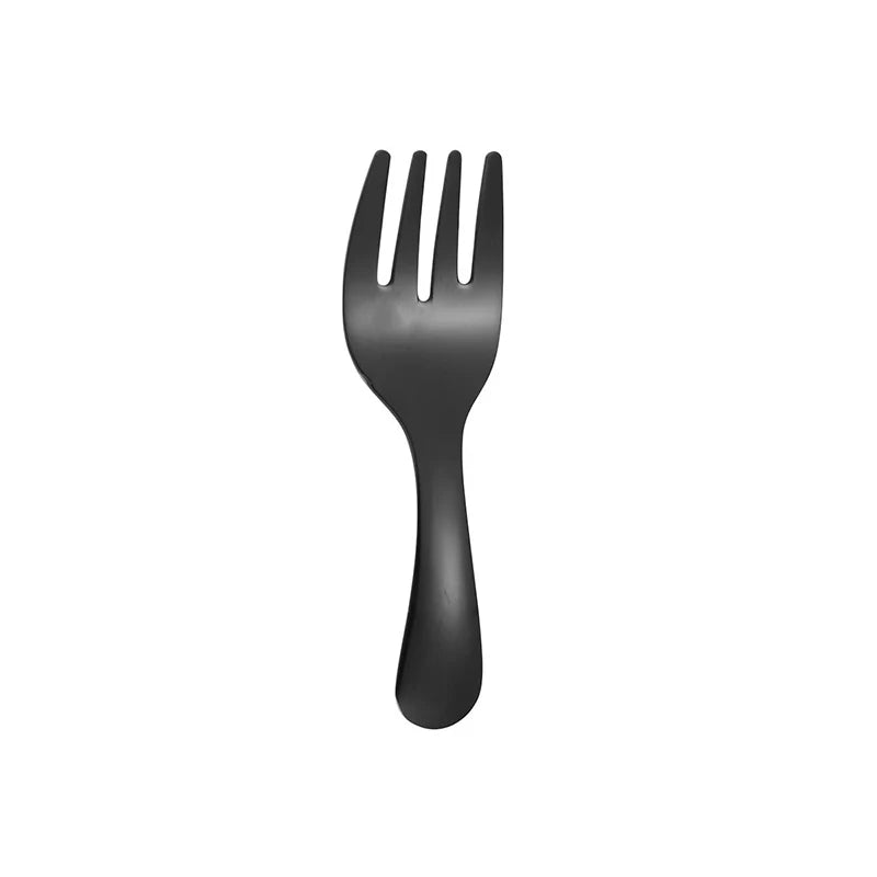 Mini Stainless Steel Spoon & Fork Set – Portable Camping Cutlery Portable Cutlery Set Axl Black Fork