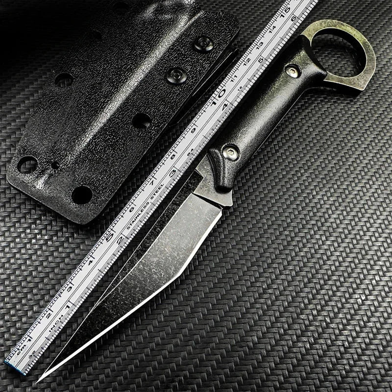 YRIDEFE EDC Fixed Blade Straight Knife with Sheath Fixed Blade Knife Axl