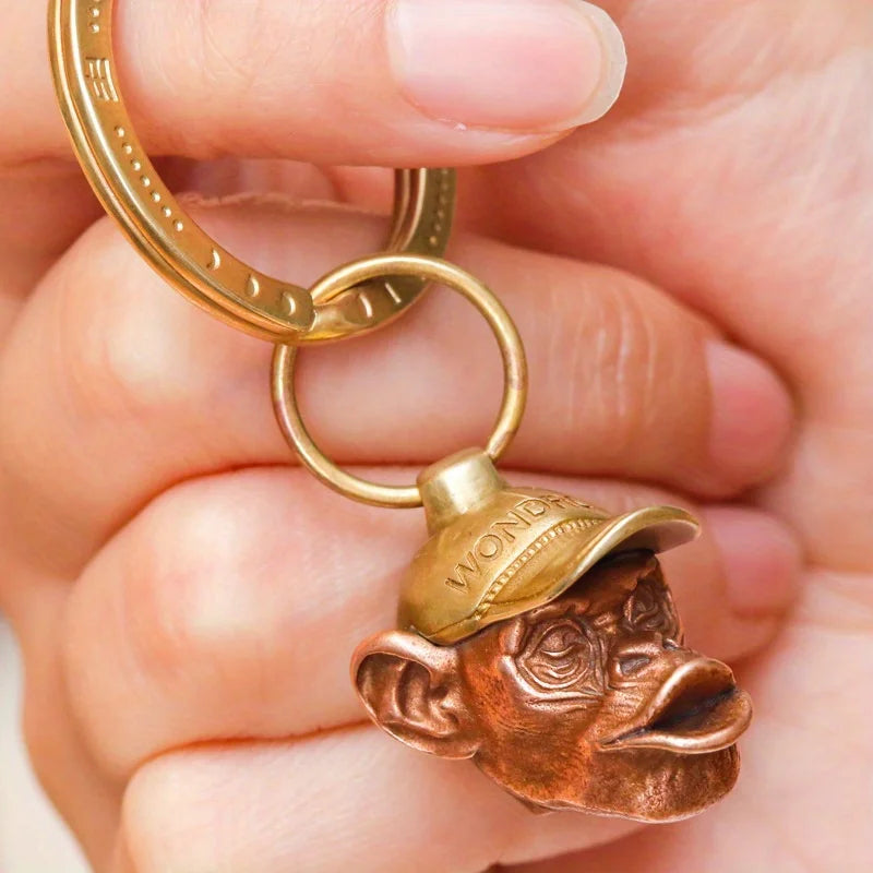 Brass Gorilla Monkey Pendant – EDC Paracord Keychain Charm Keychain Pendant Charm Axl