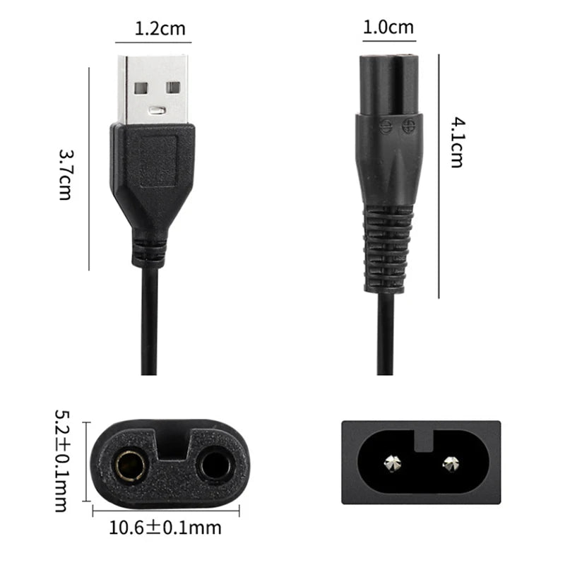 Replacement Charger Cable for Meridian Electric Shaver Trimmer Shaver Charger Cable Axl