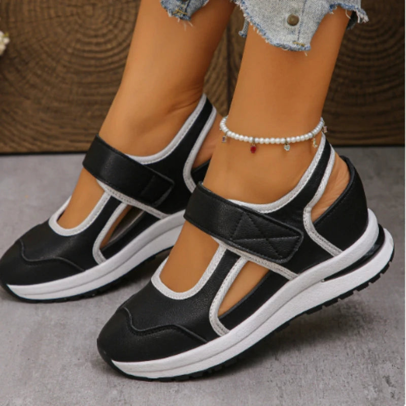 Women's Wedge Platform Sandals – Roma Retro Buckle Strap Heels Wedge Platform Sandals Axl