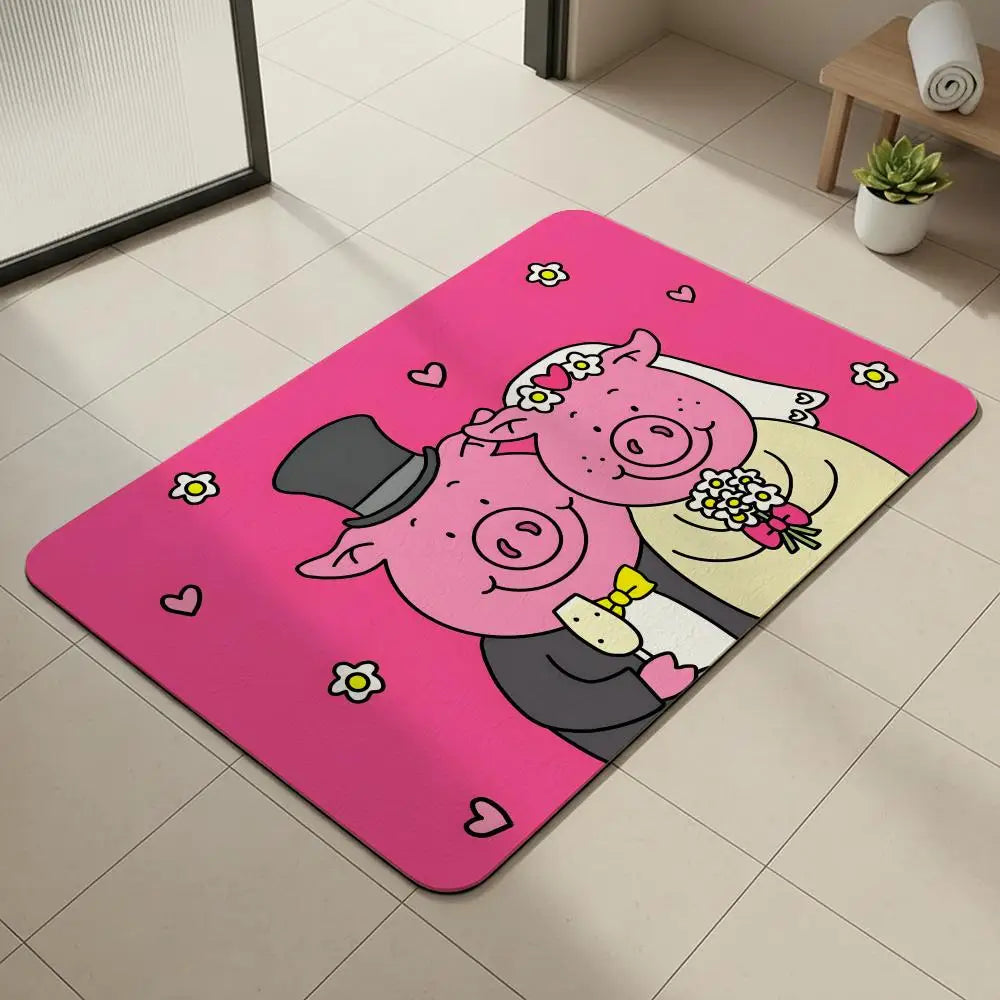 Masha & Bear Diatomite Bath Mat – Quick Dry & Anti-Slip Diatomite Bath Mat Axl White3 30x45cm