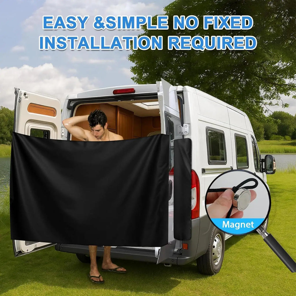 Outdoor Portable Shower Curtain – Waterproof Oxford Cloth & Magnetic Outdoor Privacy Curtain Axl