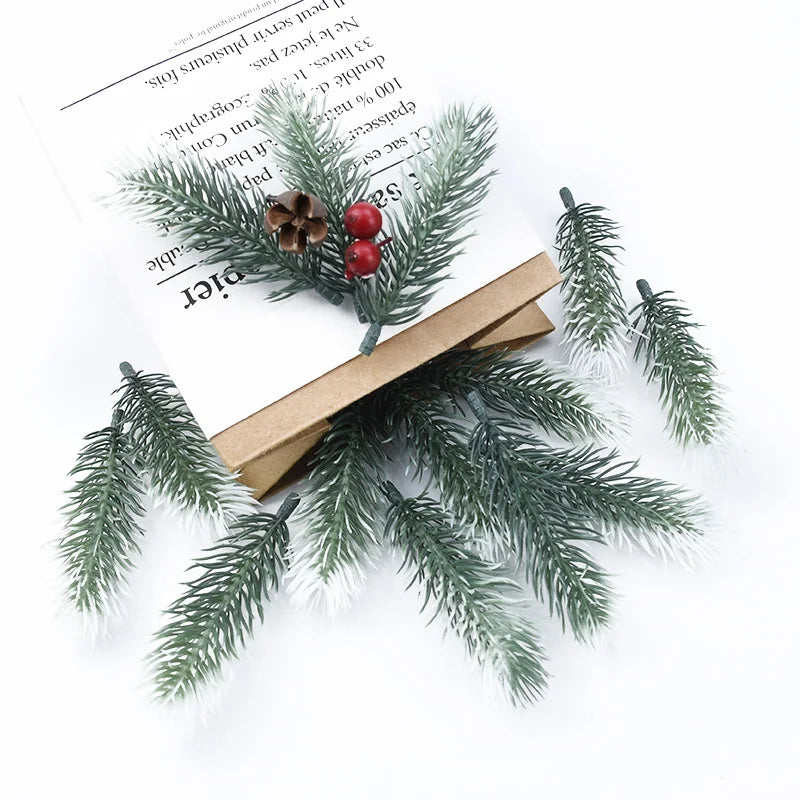 Artificial Pine Needle Picks for Christmas Crafts & Décor 5/10Pcs Christmas Craft Picks Axl