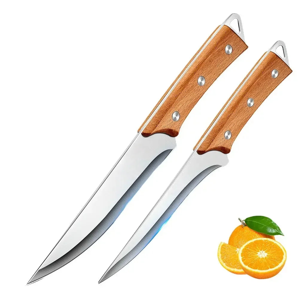 SHENJIU Stainless Steel Fillet & Boning Knife – Wood Handle Fillet Boning Knife Axl