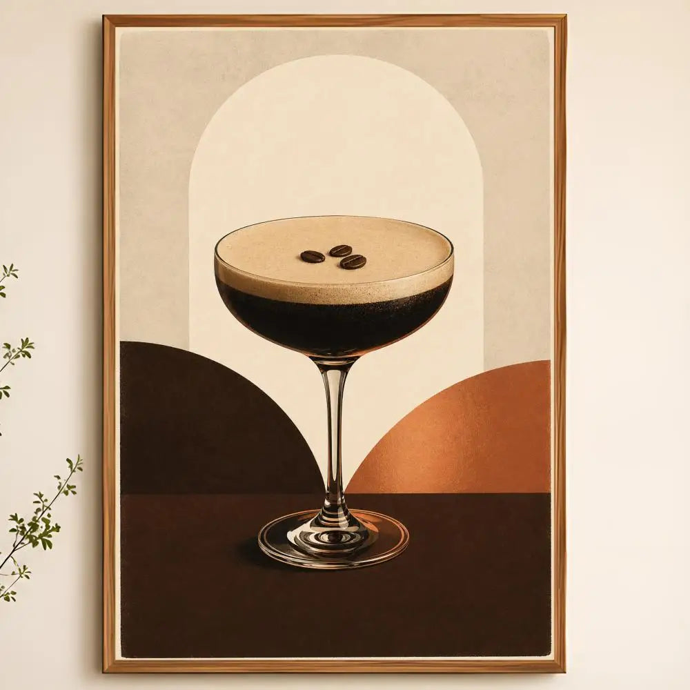 Espresso Martini Wall Poster – Self-Adhesive HD Art Print Wall Art Poster Axl White15 40X50cmNoframe