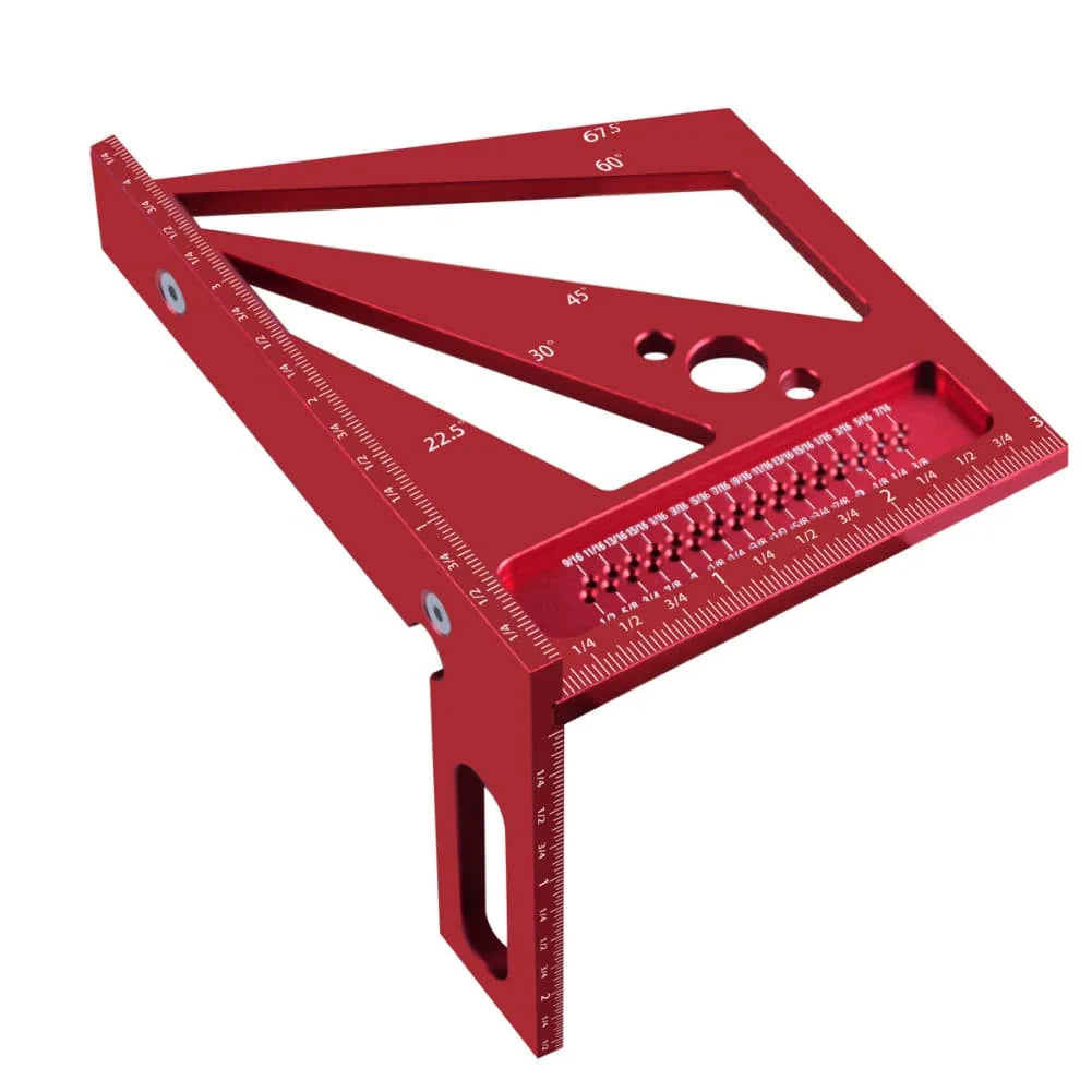 Multi-Angle Aluminum Woodworking Square Protractor Ruler Woodworking Measuring Tool Axl Red Inch China Mainland